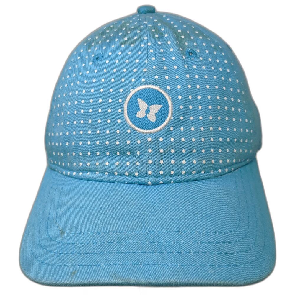 Pukka Baseball Cap Blue White One Size Butterfly Kapalua Golf Polka Dot Hat